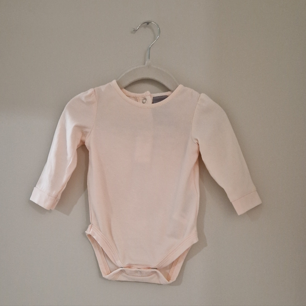 Soft Pink Long Sleeve Baby Onesie